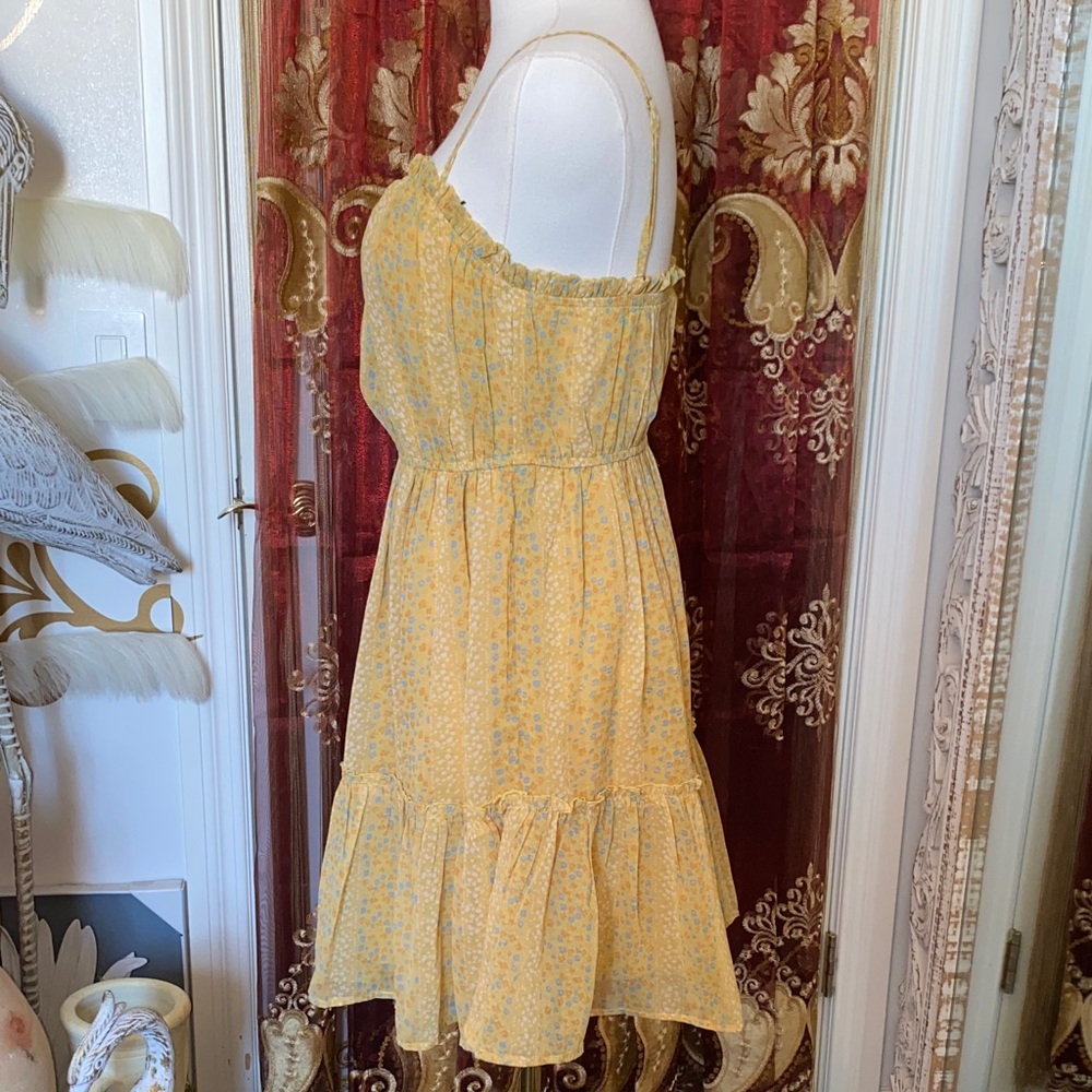 Japna Yellow Floral Mini Dress - Picture 9 of 15